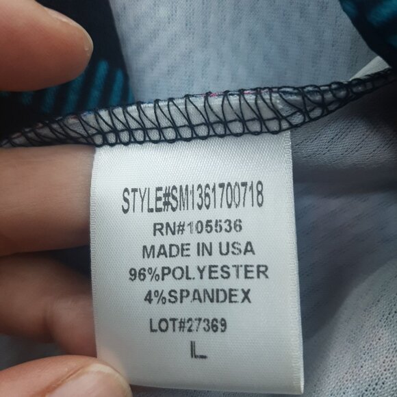 Travel Elements Womens Jacket colorful Geometric Pattern 3/4 Sleeves Size L - Picture 3 of 7